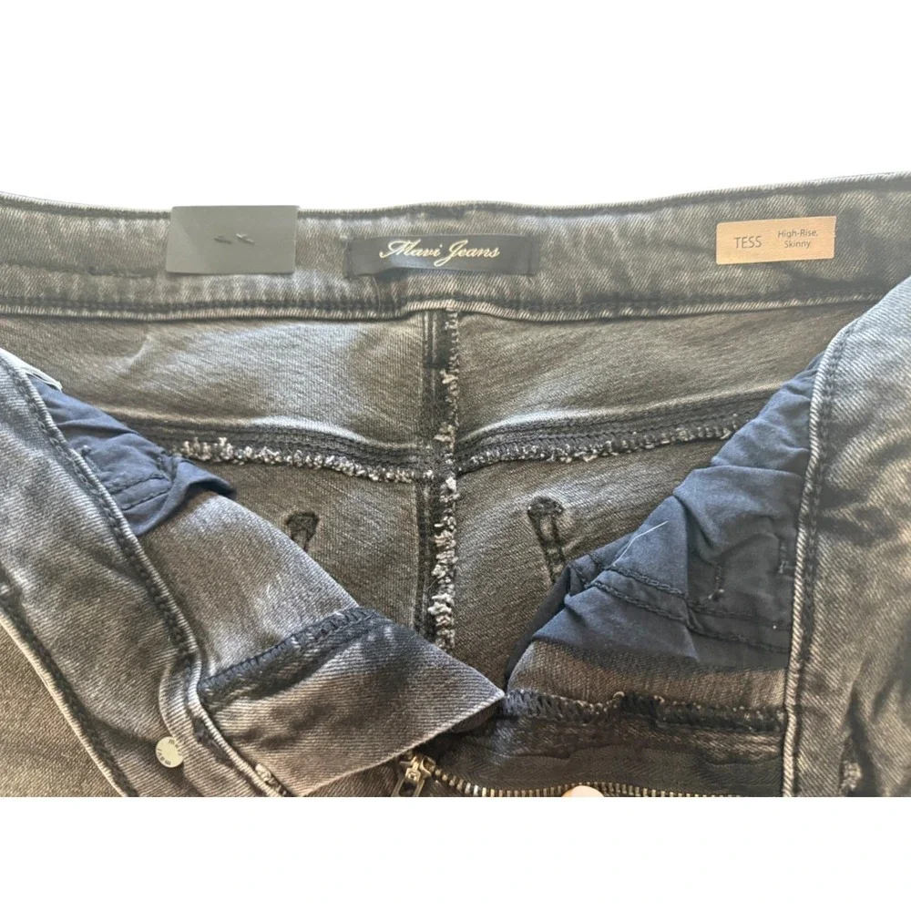 NWT Mavi Tess Gray High Rise Skinny Jeans Women's Distressed Frayed Hem 28/27 - Picture 12 of 14